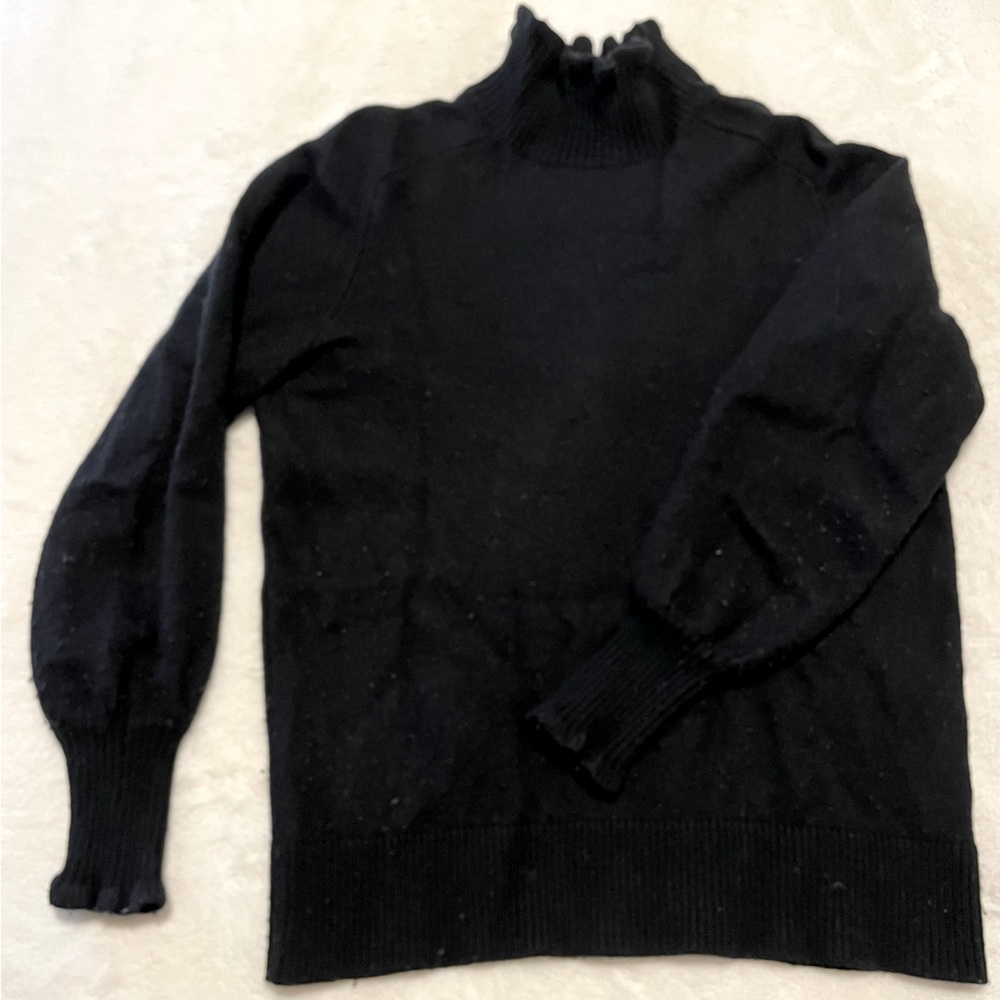 Rebecca Taylor black turtleneck (scalloped)